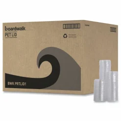Boardwalk Souffle/Portion Cup Lids, Fits 1 oz Portion Cups, Plastic, Clear, 2,500/Carton