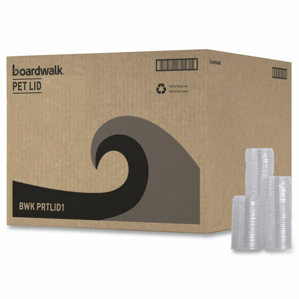 Boardwalk Souffle/Portion Cup Lids, Fits 1 oz Portion Cups, Plastic, Clear, 2,500/Carton
