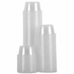 Boardwalk Souffle/Portion Cups, 2 oz, Plastic, Clear, 125/Sleeve, 20 Sleeves/Carton