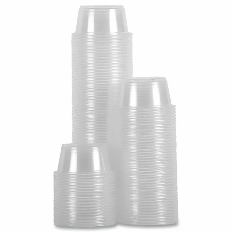 Boardwalk Souffle/Portion Cups, 2 oz, Plastic, Clear, 125/Sleeve, 20 Sleeves/Carton