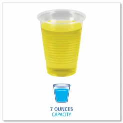 Boardwalk Translucent Plastic Cold Cups, 7 oz, 100/Pack