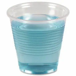 Boardwalk Translucent Plastic Cold Cups, 5 oz, 100/Sleeve, 25 Sleeves/Carton