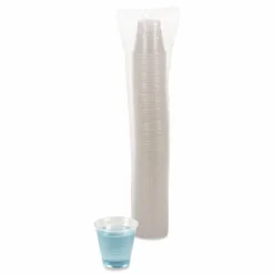 Boardwalk Translucent Plastic Cold Cups, 5 oz, 100/Sleeve, 25 Sleeves/Carton