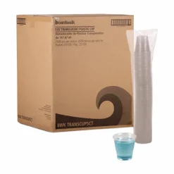 Boardwalk Translucent Plastic Cold Cups, 5 oz, 100/Sleeve, 25 Sleeves/Carton