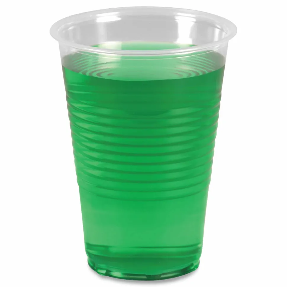 Boardwalk Translucent Plastic Cold Cups, 14 oz, 50/Sleeve, 20 Sleeves/Carton