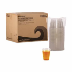 Boardwalk Translucent Plastic Cold Cups, 10 oz, 100/Sleeve, 10 Sleeves/Carton