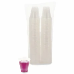 Boardwalk Translucent Plastic Cold Cups, 3 oz, 125/Sleeve, 20 Sleeves/Carton