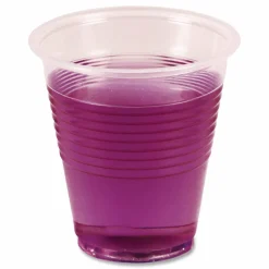 Boardwalk Translucent Plastic Cold Cups, 3 oz, 125/Sleeve, 20 Sleeves/Carton