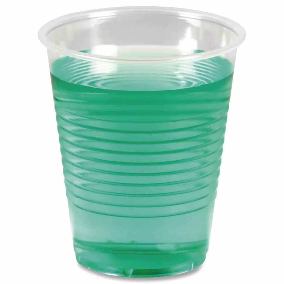 Boardwalk Translucent Plastic Cold Cups, 12 oz, 50/Sleeve, 20 Sleeves/Carton
