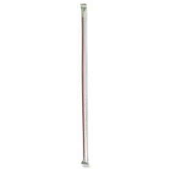 Boardwalk Wrapped Giant Straws, 10.25", Polypropylene, Red, 300/Pack, 4 Packs/Carton