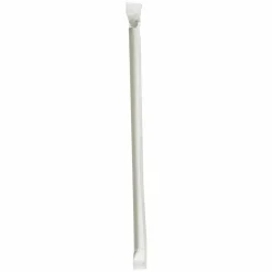 Boardwalk Wrapped Jumbo Paper Straws, 7.75", Paper, White, 320/Pack, 4 Packs/Carton