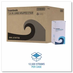 Boardwalk Wrapped Jumbo Straws, 7.75