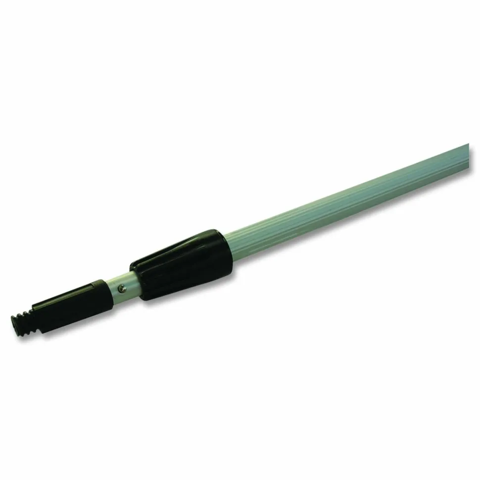 Boardwalk Aluminum Extension Pole, Two Sections, 8 ft, Silver/Black