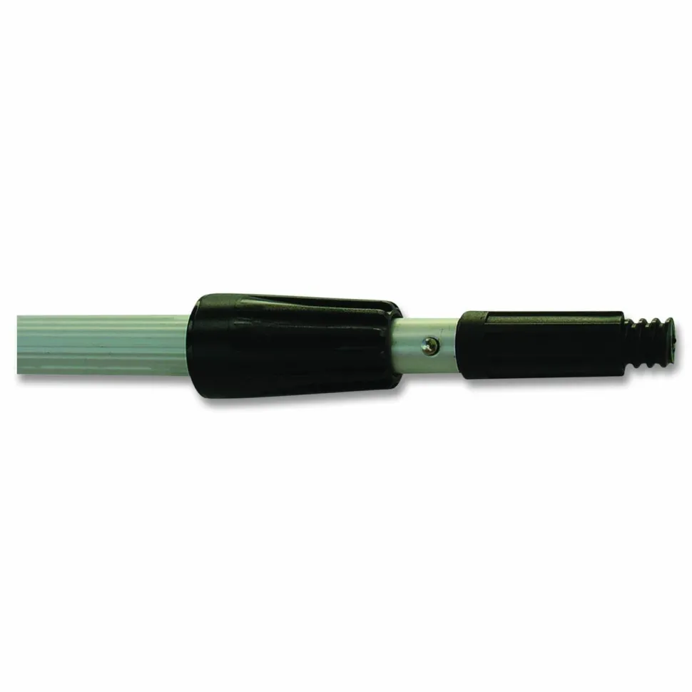 Boardwalk Aluminum Extension Pole, Two Sections, 8 ft, Silver/Black
