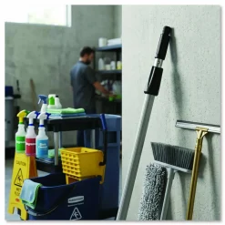 Boardwalk Aluminum Extension Pole, Two Sections, 8 ft, Silver/Black