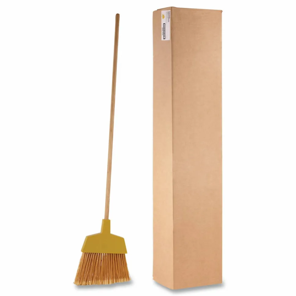 Boardwalk Angler Broom, 53" Length, Yellow, 12/Carton