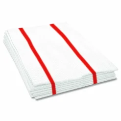 Boardwalk Antimicrobial Foodservice Wipers, 1-Ply, 12 x 21, Red/White, 150/Carton