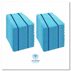 Boardwalk Antimicrobial Foodservice Wipers, 1-Ply, 12 x 21, Blue, 150/Carton