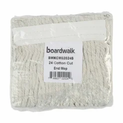 Boardwalk Banded Cotton Mop Head, #24, White, 12/Carton