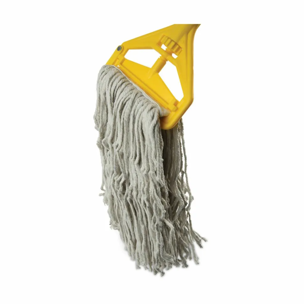 Boardwalk Banded Cotton Mop Head, #24, White, 12/Carton