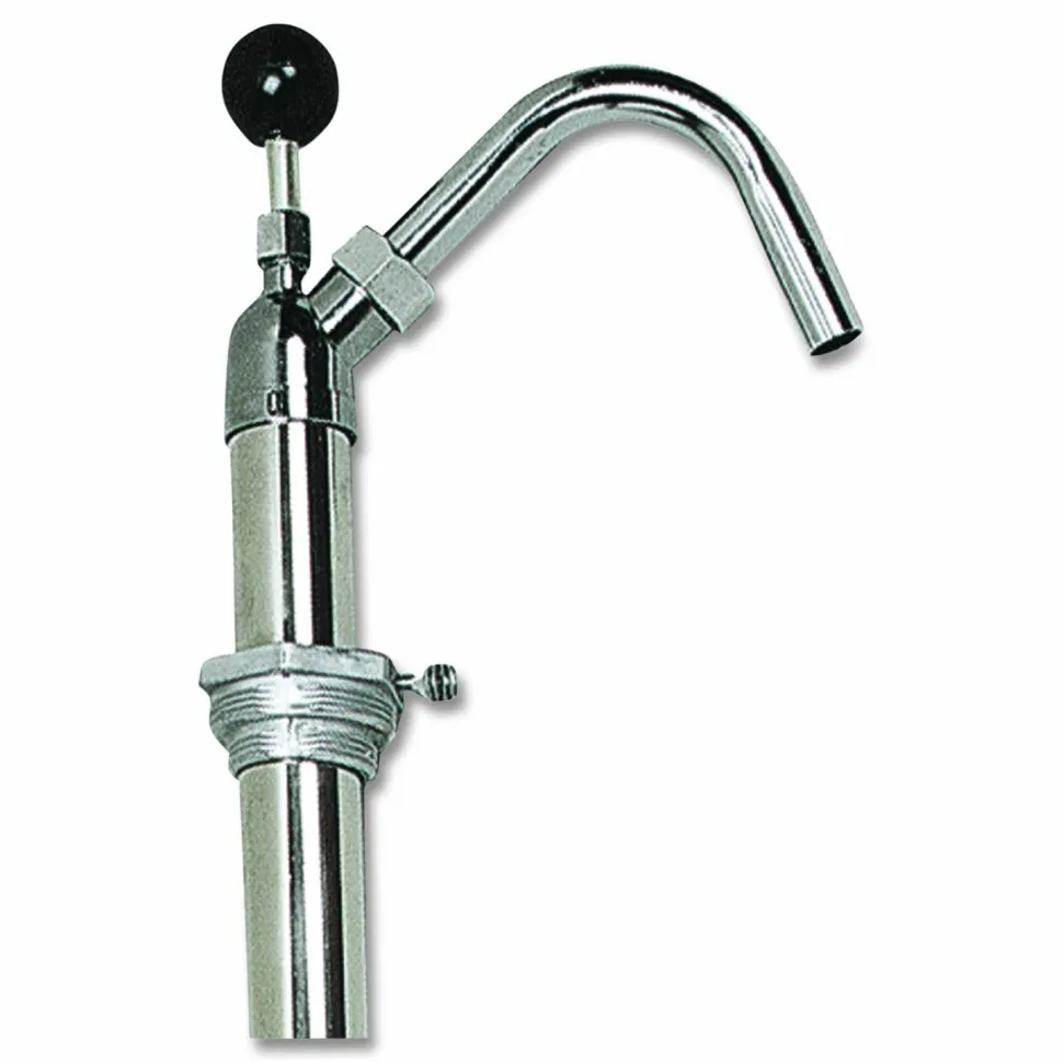 Boardwalk Bottle Pump, 22 oz Output, Steel, 42.5" Tall, Chrome