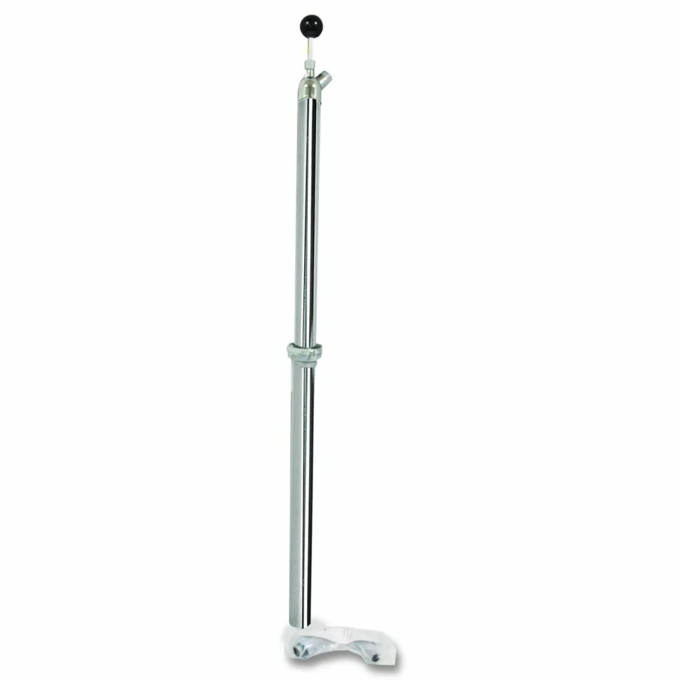 Boardwalk Bottle Pump, 22 oz Output, Steel, 42.5" Tall, Chrome
