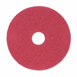 Boardwalk Buffing Floor Pads, 16" Diameter, Red, 5/Carton