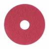 Boardwalk Buffing Floor Pads, 13" Diameter, Red, 5/Carton