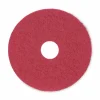 Boardwalk Buffing Floor Pads, 15" Diameter, Red, 5/Carton
