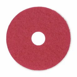 Boardwalk Buffing Floor Pads, 15" Diameter, Red, 5/Carton