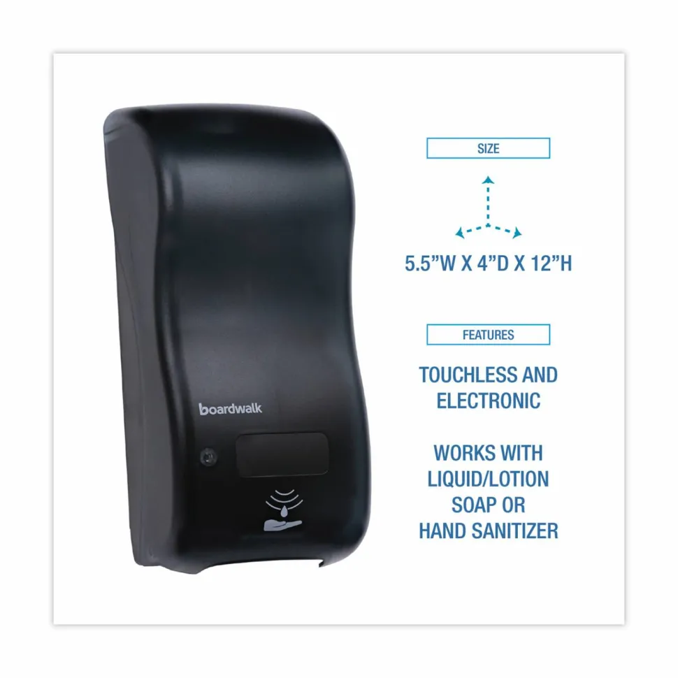Boardwalk Bulk Fill Soap Dispenser, 900 mL, 5.5 x 4 x 12, Black