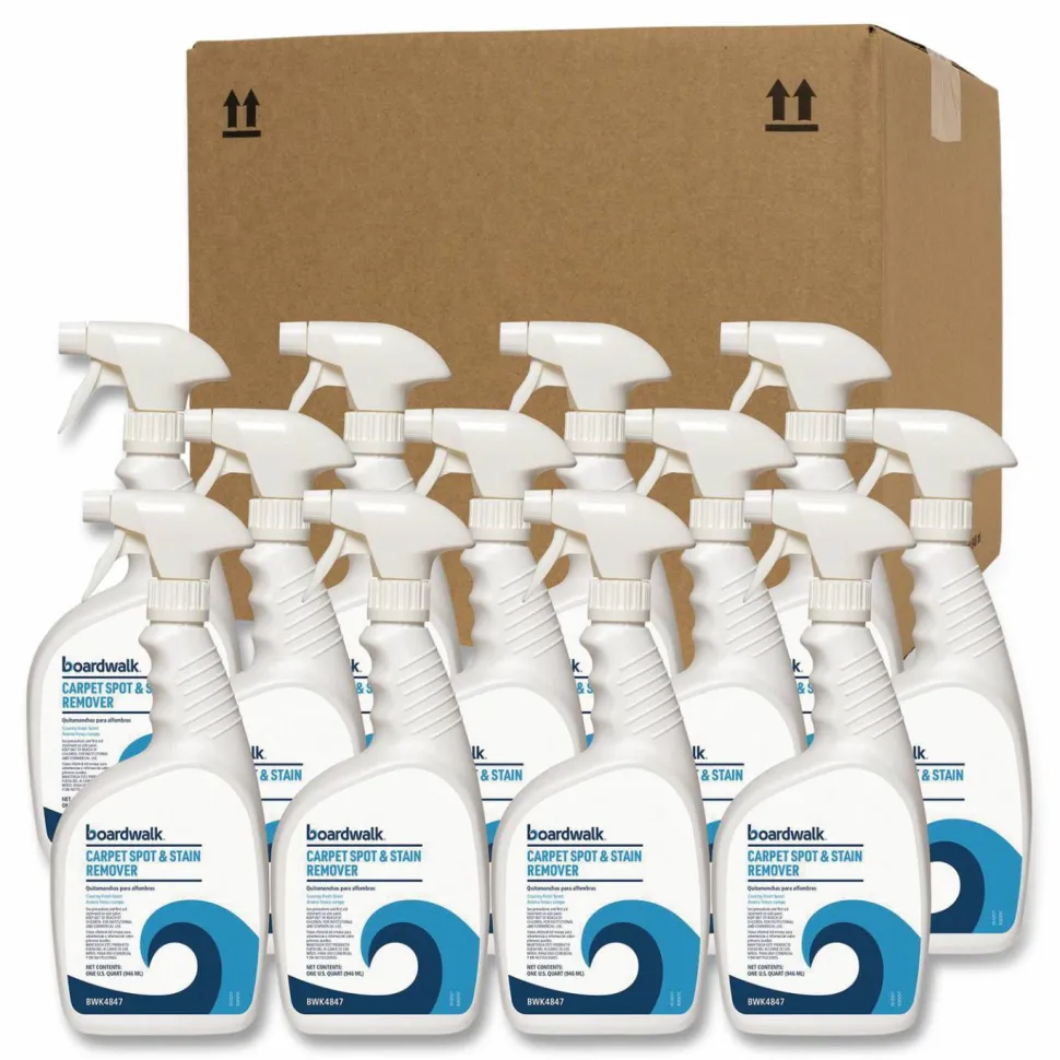 Boardwalk Carpet Spot and Stain Remover, Country Fresh Scent, 32 oz Bottle, 12/Carton