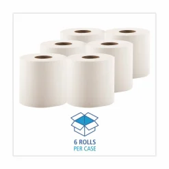 Boardwalk Center-Pull Hand Towels, 2-Ply, Perforated, 7.5 x 9, White, 600/Roll, 6 Rolls/Carton