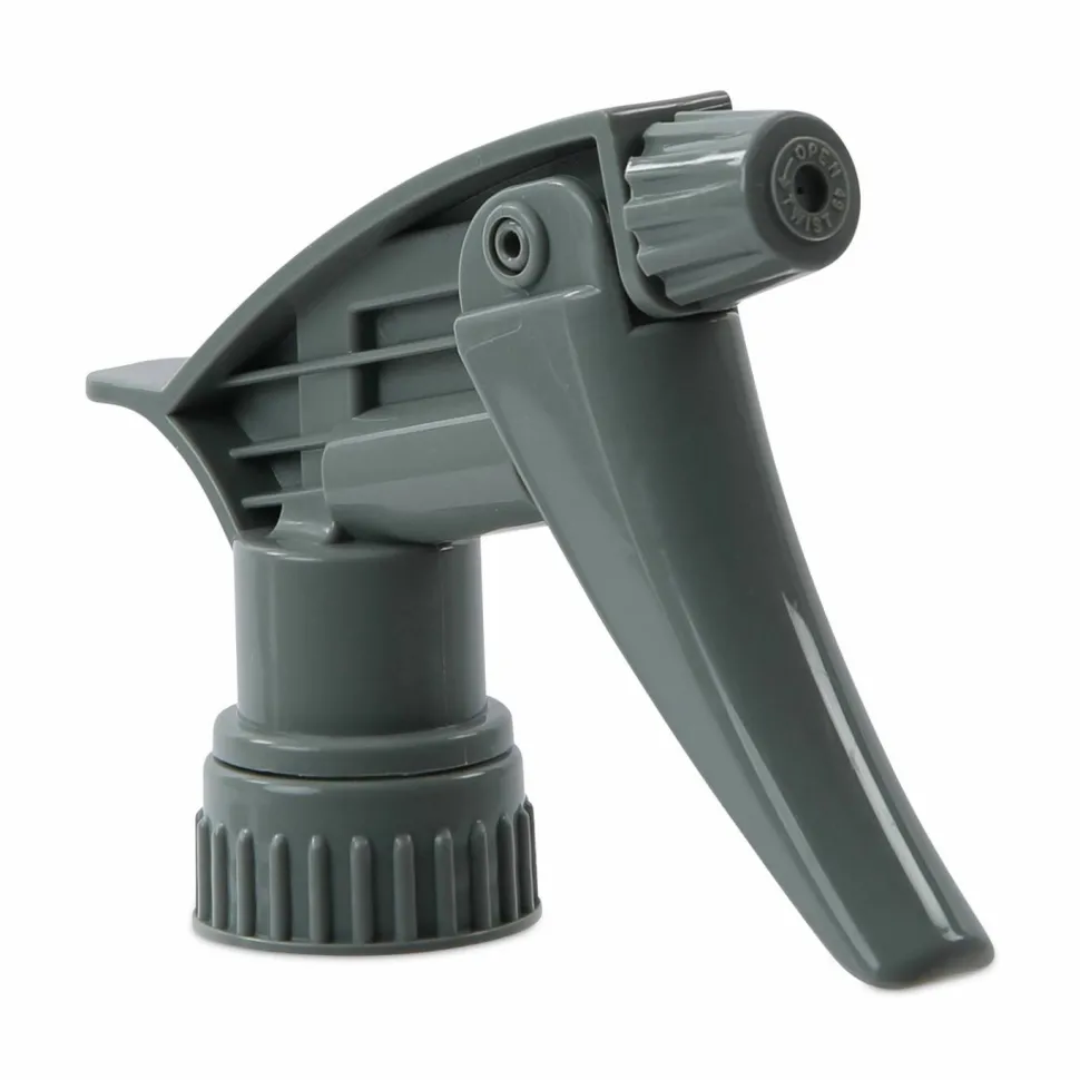 Boardwalk Chemical-Resistant Trigger Sprayer 320CR, 7.25" Tube, Fits 16 oz to 24 oz Bottles, Gray, 24/Carton