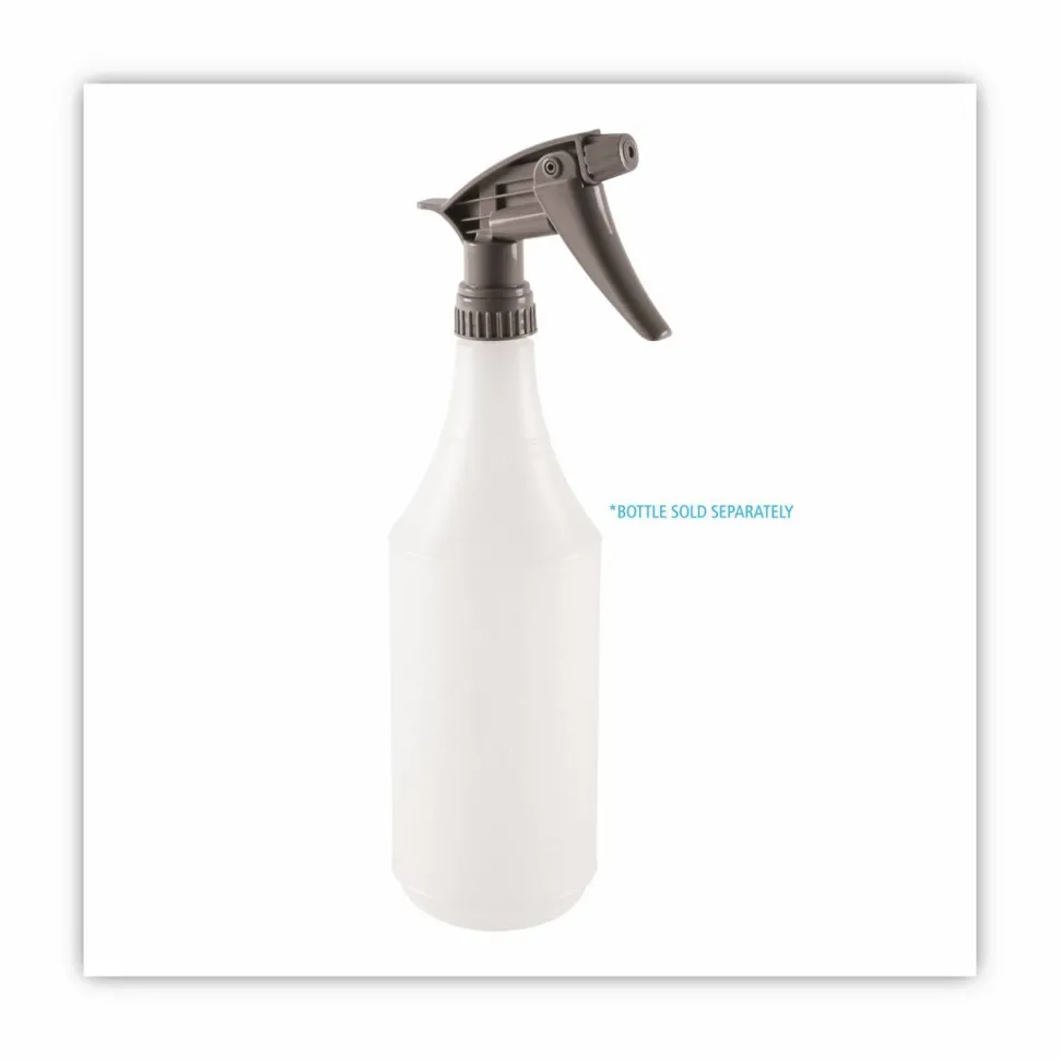 Boardwalk Chemical-Resistant Trigger Sprayer 320CR, Fits 16 to 24 oz Bottles, 9.5" Tube, Gray, 24/Carton