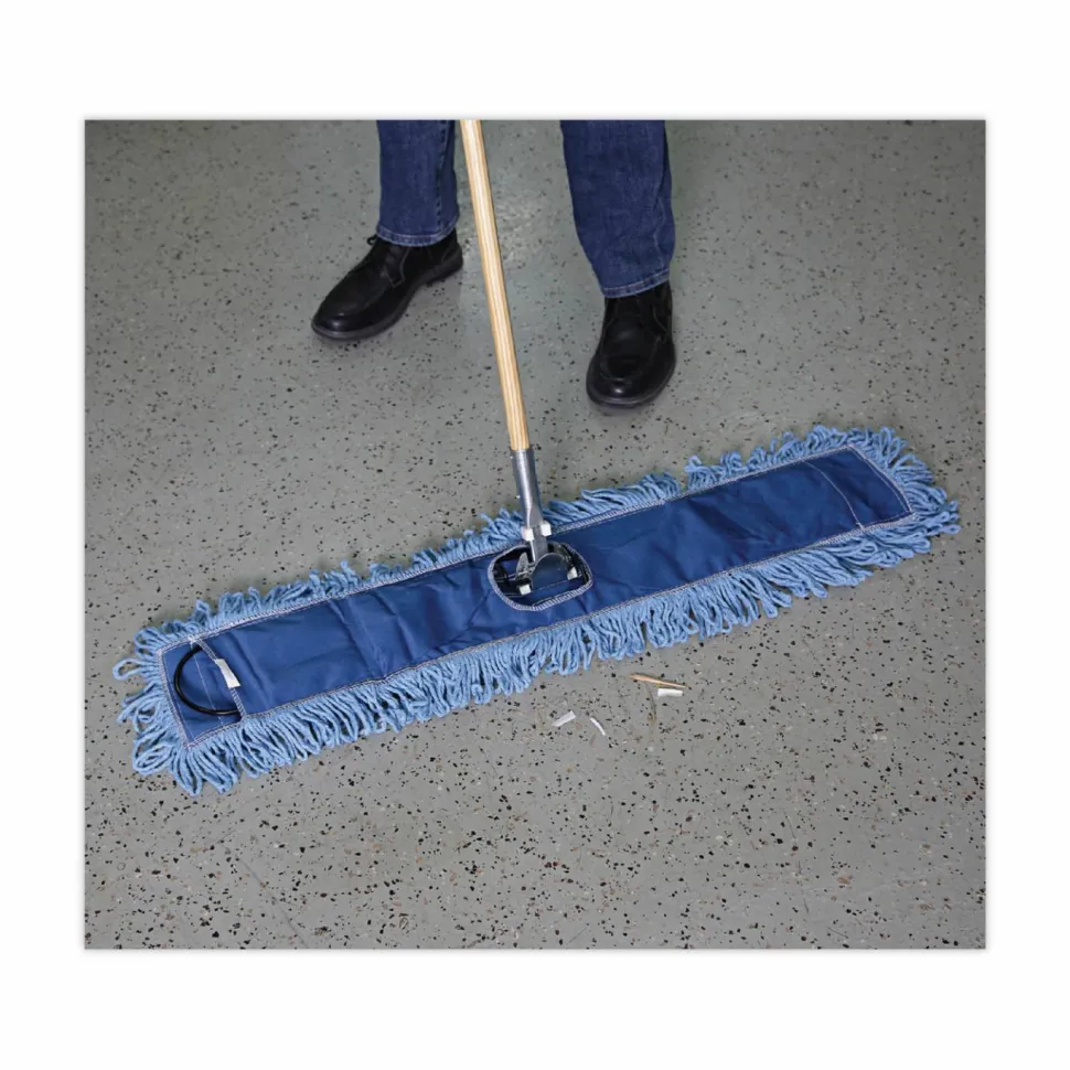 Boardwalk Clip-On Dust Mop Frame, 36 x 5, Zinc Plated, Black