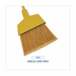 Boardwalk Corn Fiber Angled-Head Lobby Brooms, 55" Length, Yellow, 12/Carton
