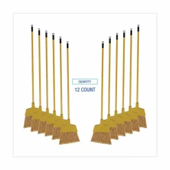 Boardwalk Corn Fiber Angled-Head Lobby Brooms, 55