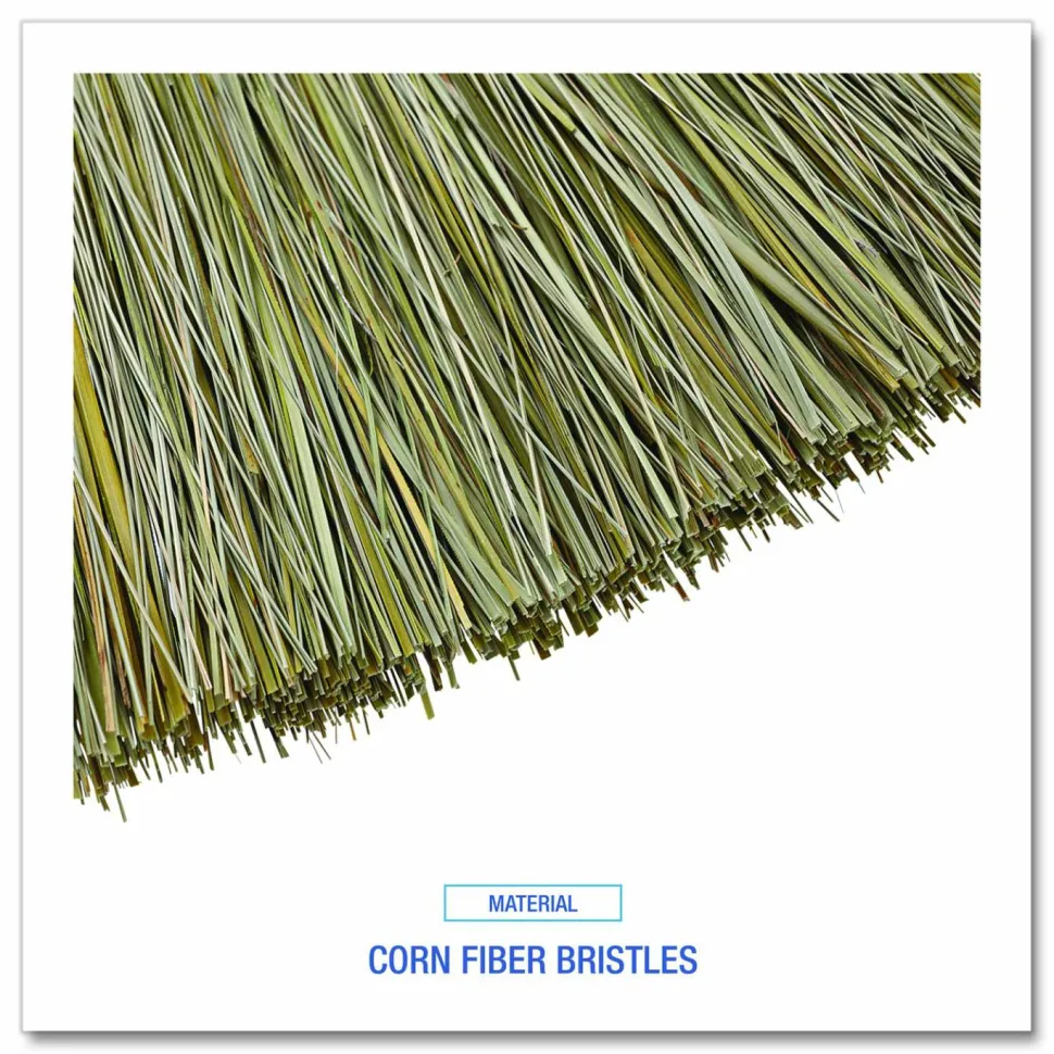 Boardwalk Corn/Fiber Brooms, Corn/Yucca Bristles, 53.5" Overall Length, Natural, 6/Carton