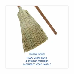 Boardwalk Corn/Fiber Brooms, Corn/Synthetic Fiber Bristles, 60