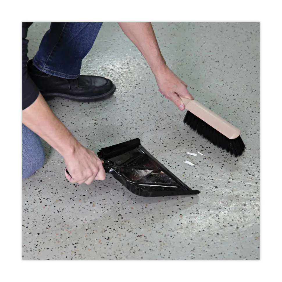 Boardwalk Counter Brush, Black Tampico Bristles, 4.5" Brush, 3.5" Tan Plastic Handle