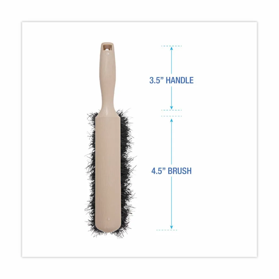 Boardwalk Counter Brush, Black Tampico Bristles, 4.5" Brush, 3.5" Tan Plastic Handle