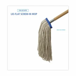 Boardwalk Cut-End Lie-Flat Wet Mop Head, Cotton, 16oz, White