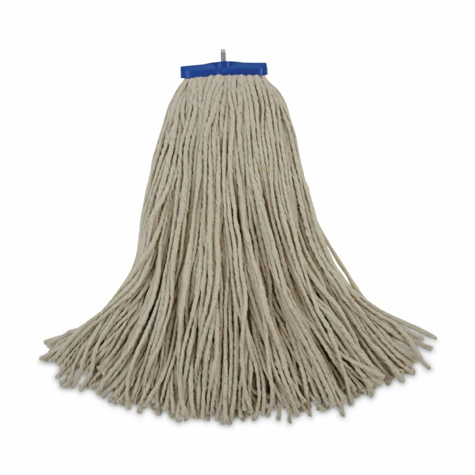 Boardwalk Cut-End Lie-Flat Wet Mop Head, Cotton, 24oz, White