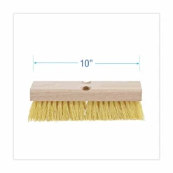 Boardwalk Deck Brush Head, 2" Cream Polypropylene Bristles, 10" Brush