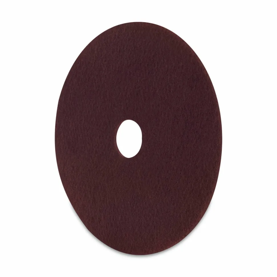 Boardwalk Deep Scrub Pads, 20" Diameter, Maroon, 10/Carton
