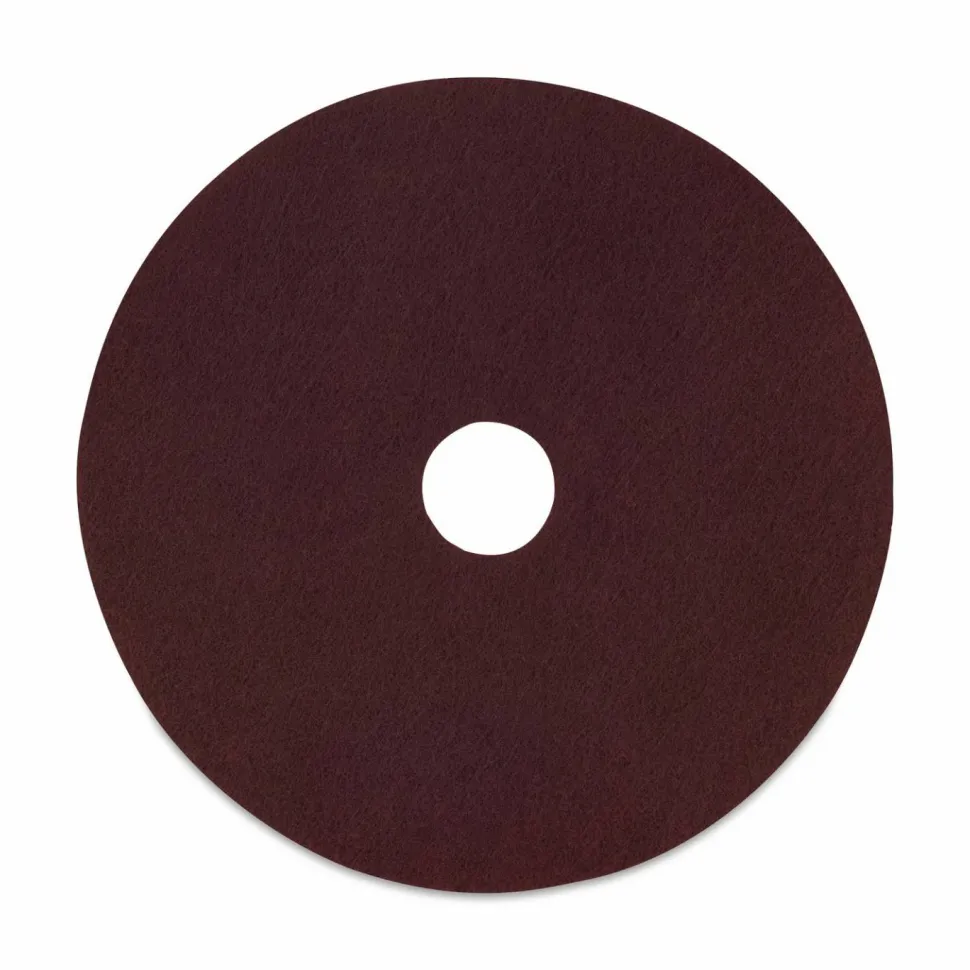 Boardwalk Deep Scrub Pads, 20" Diameter, Maroon, 10/Carton
