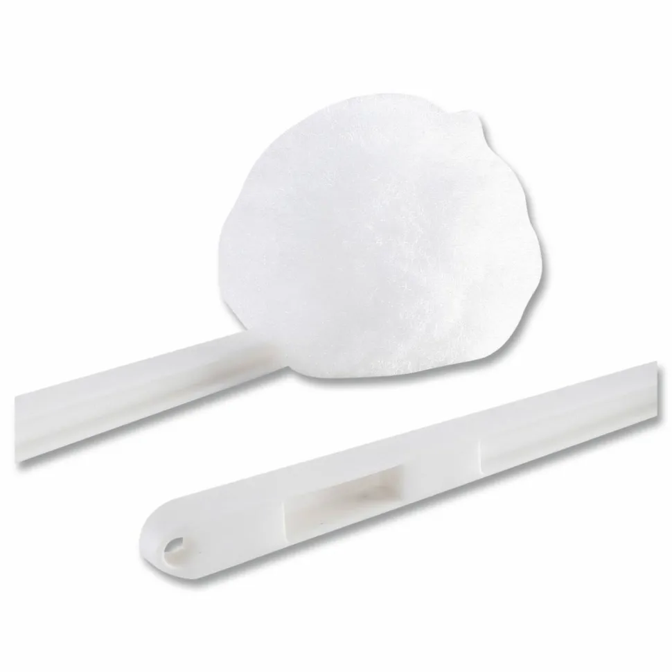 Boardwalk Deluxe Toilet Bowl Mop, 12" Handle, 2" Mop Head, White, 25/Carton