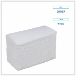 Boardwalk Dinner Napkin, 2-Ply, 17 x 15, White, 100/Pack, 30 Packs/Carton