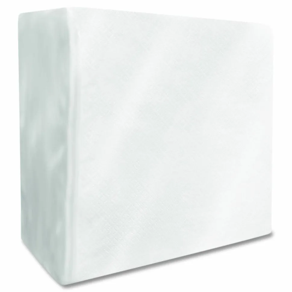 Boardwalk Dinner Napkins, 1-Ply, 16" x 16", White, 250/Pack, 12 Packs/Carton